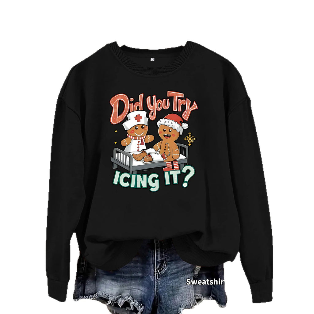 Round neck fleece sweatshirt sports sweatshirt