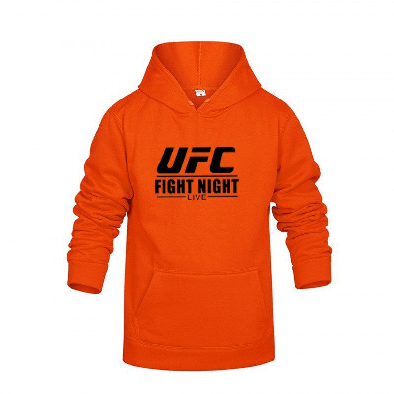 Trendy UFC Letter Print Casual Hoodie for Men, Long Sleeve,Sweatshirt