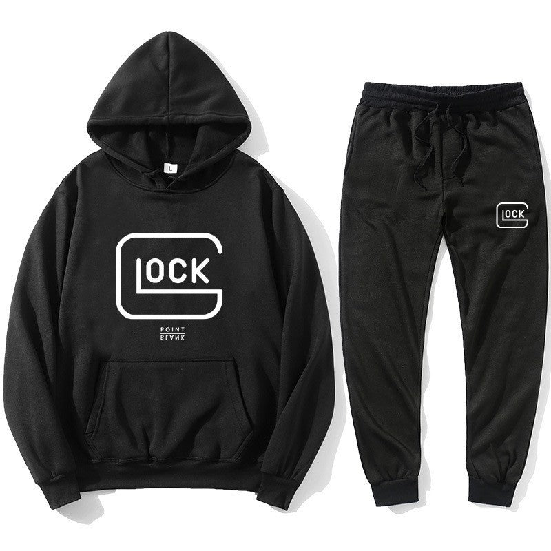 Streetwear Hooded Crewneck Sweatshirt for Men, Casual Warm Hoodie