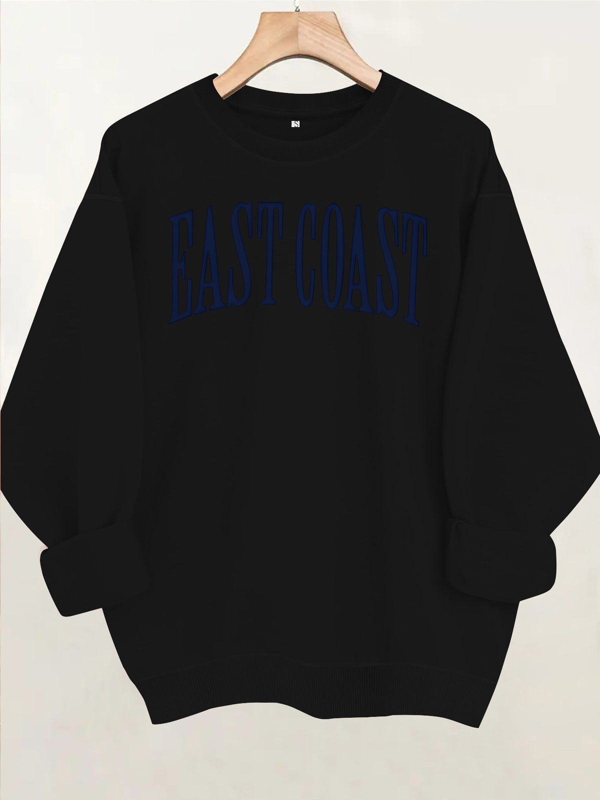 Round neck fleece hoodie