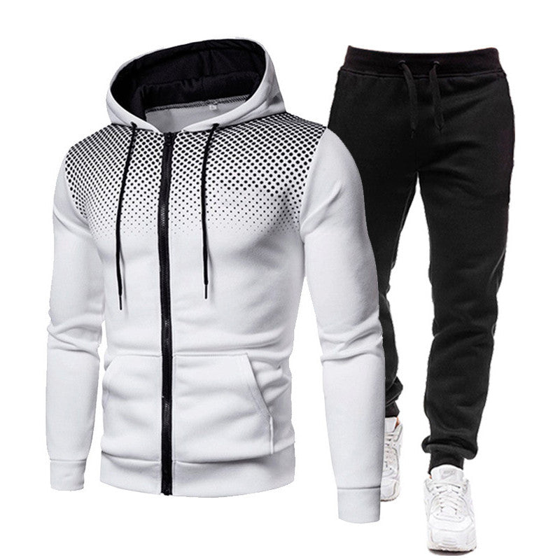 Men's Casual Two-Piece Hooded Sweatshirt Set