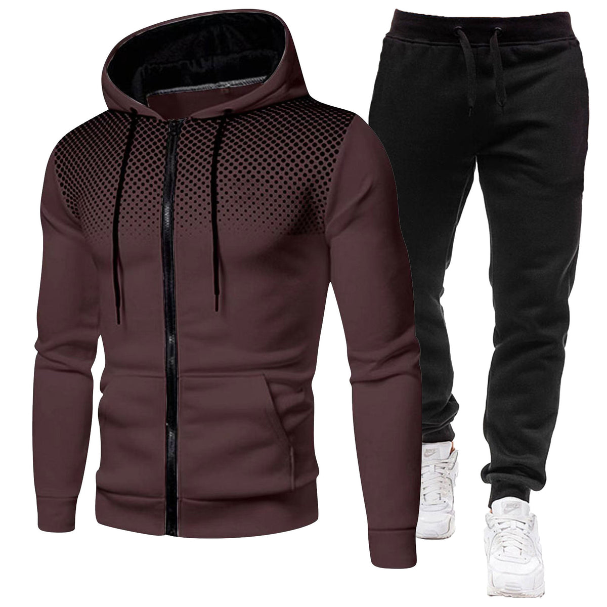 Men's Casual Two-Piece Hooded Sweatshirt Set