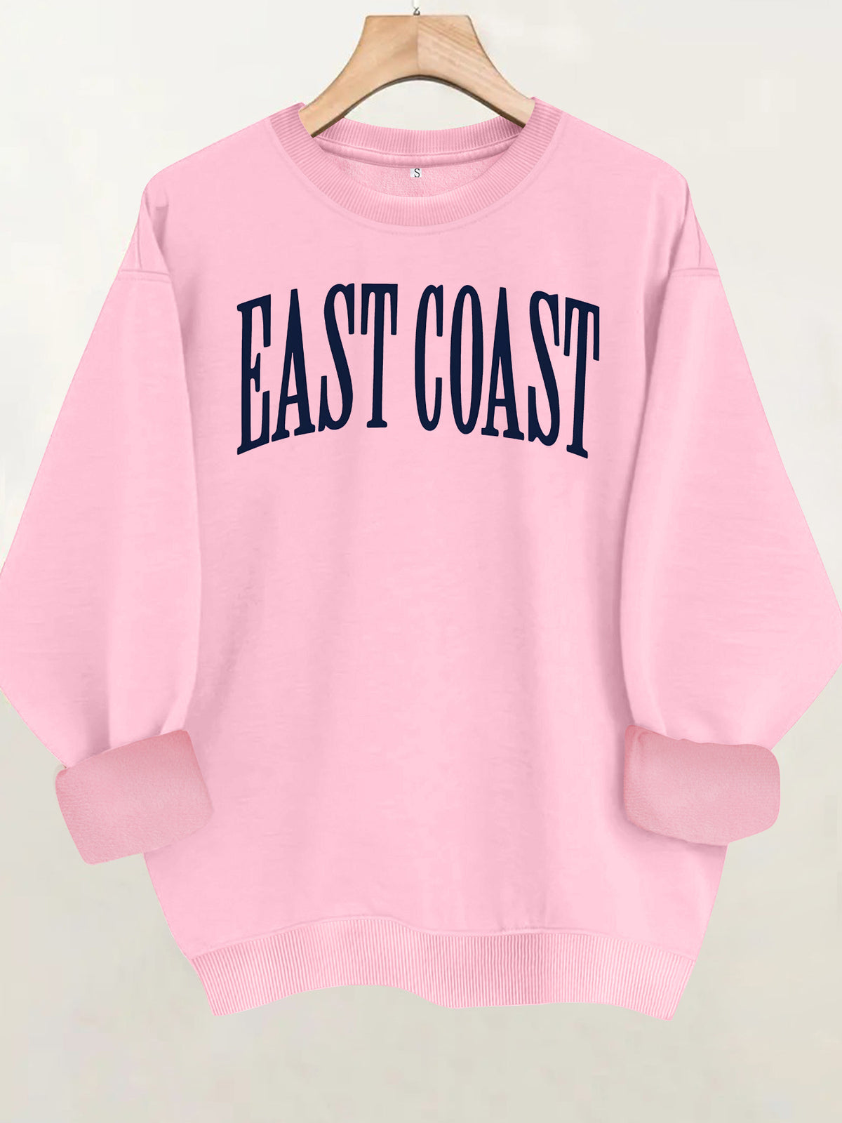Round neck fleece hoodie
