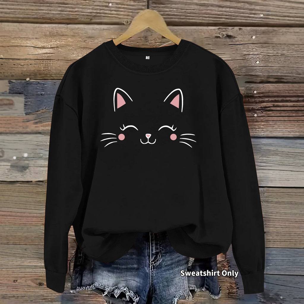 Round neck fleece hoodie
