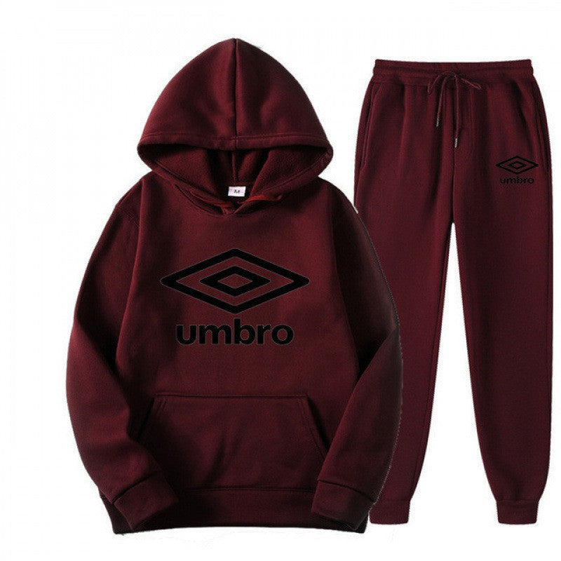 Sporty Hoodie and Pants Set for Men, Streetwear Casual Printed Hooded Sweatshirt  Joggers, Two-Piece