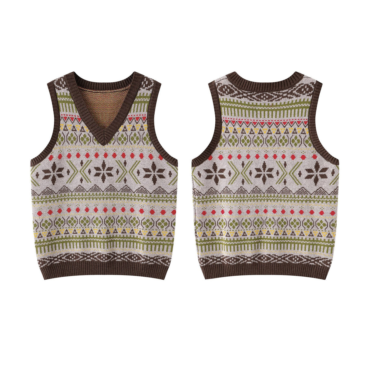 Geometric horizontal jacquard sweater