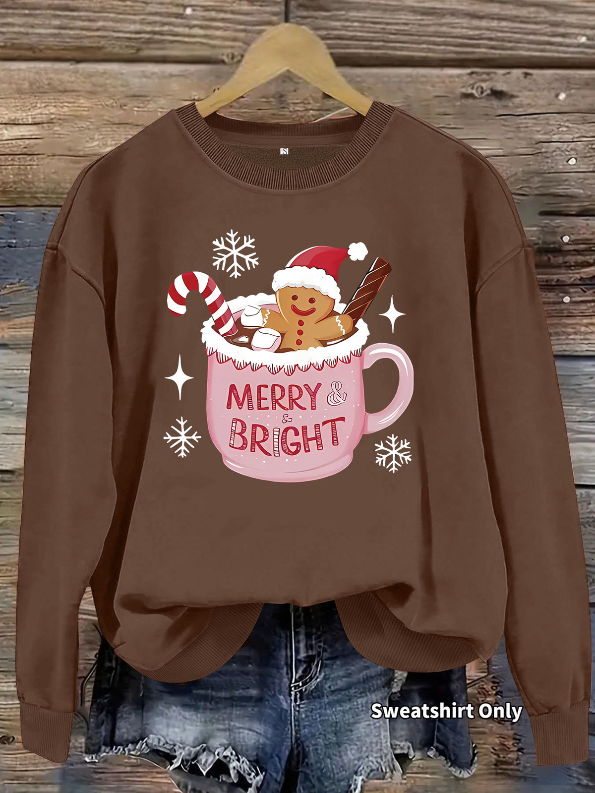 Loose velvet sweatshirt