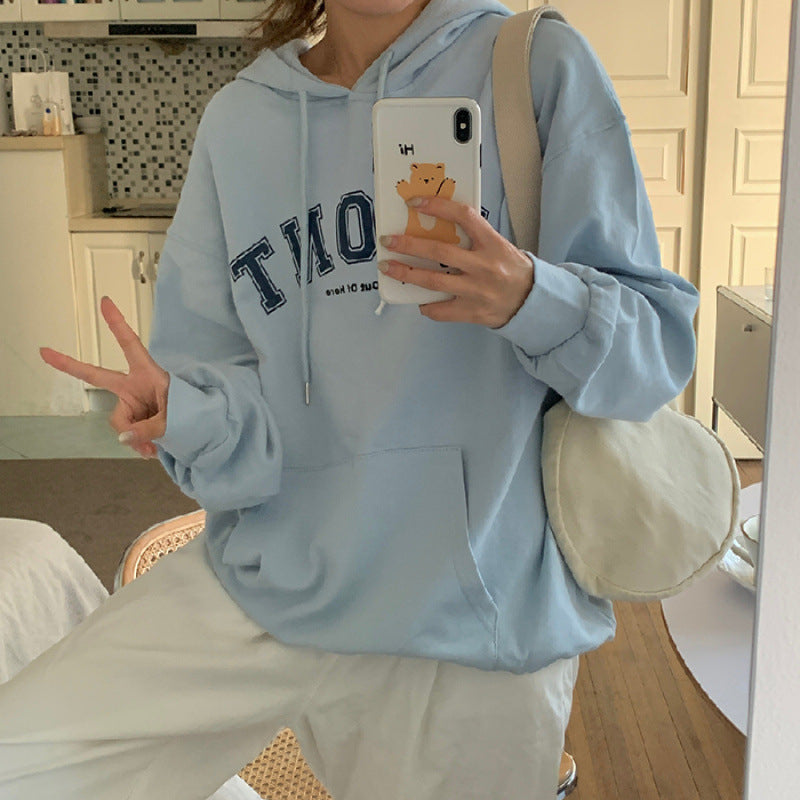 Oversized Fleece-Lined Hooded Sweatshirt for Women