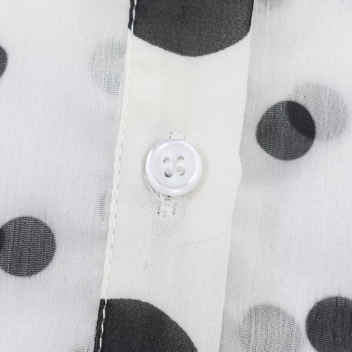 Polka dot lapel shirt