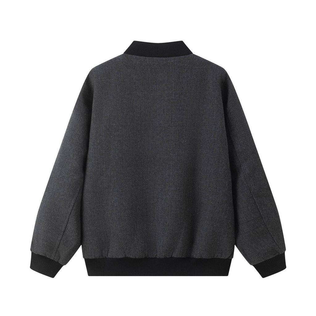 Color-Block Spliced Multi-Pocket Relaxed Baseball Collar Workwear Jacket