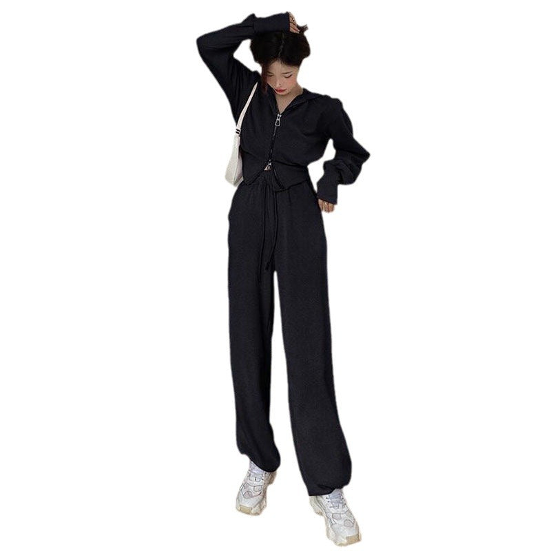 Sportswear Set for Women, Spring and Autumn New  Student Slimming Loose Fashion Hoodie Casual Two-Piece Set