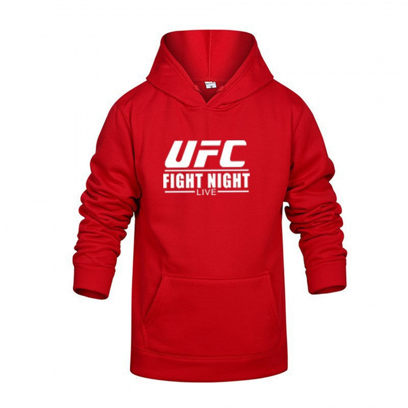 Trendy UFC Letter Print Casual Hoodie for Men, Long Sleeve,Sweatshirt