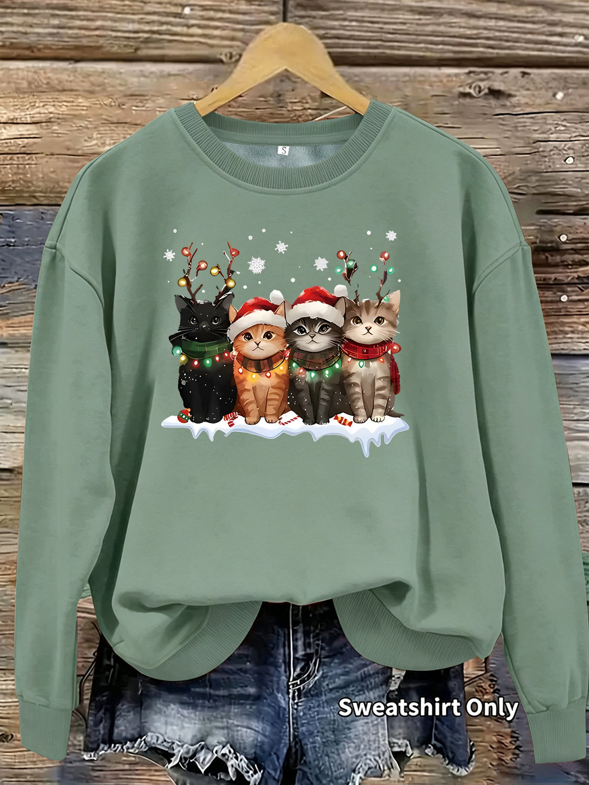 Loose velvet sweatshirt