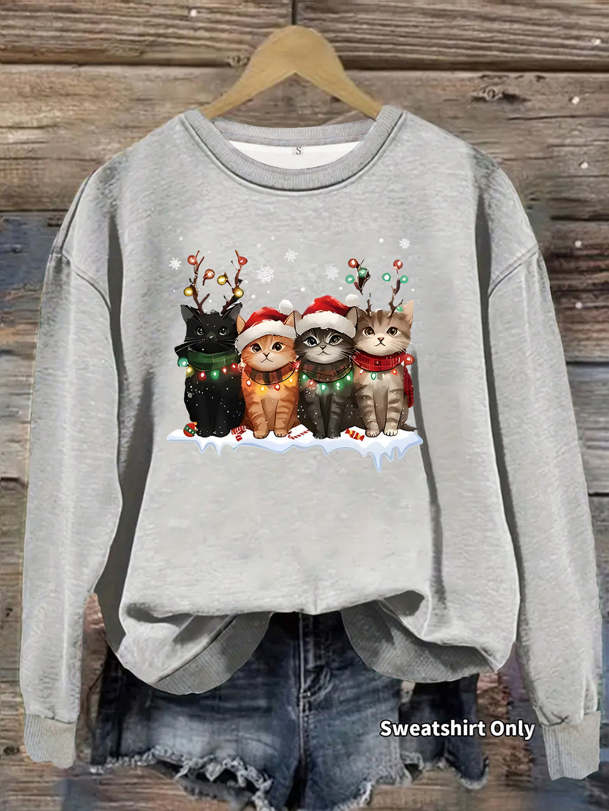 Loose velvet sweatshirt