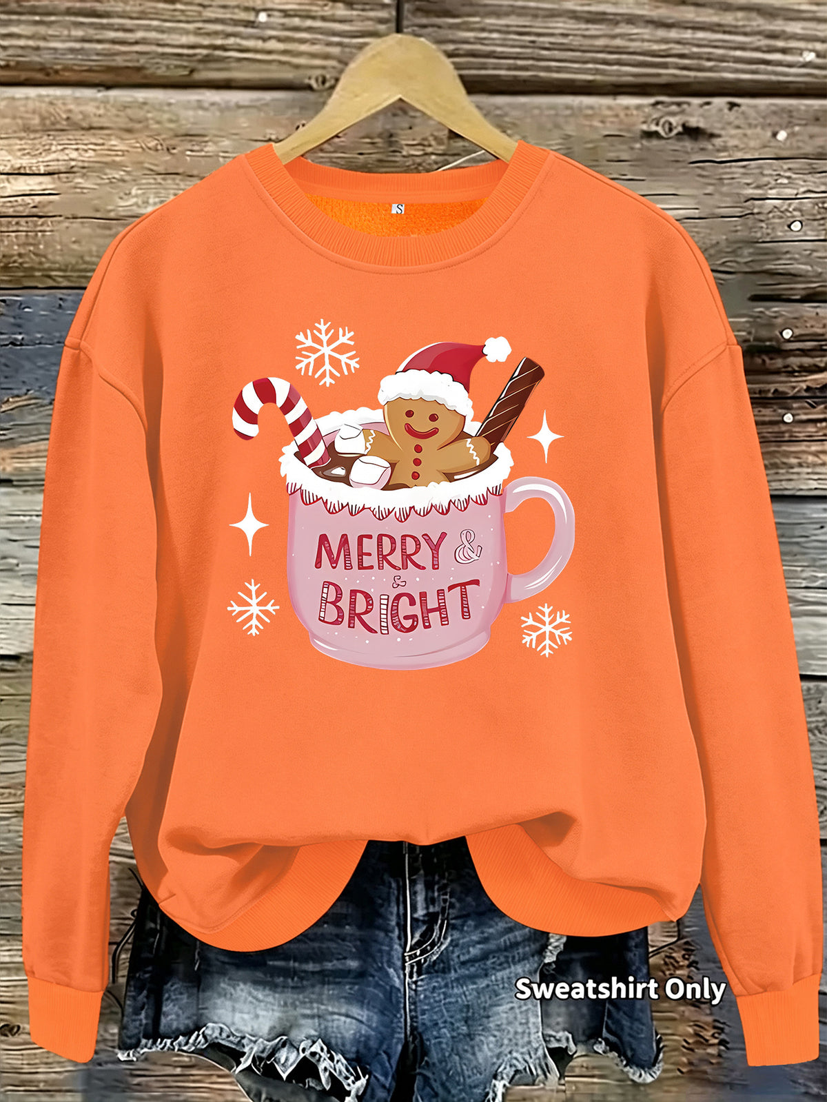 Loose velvet sweatshirt