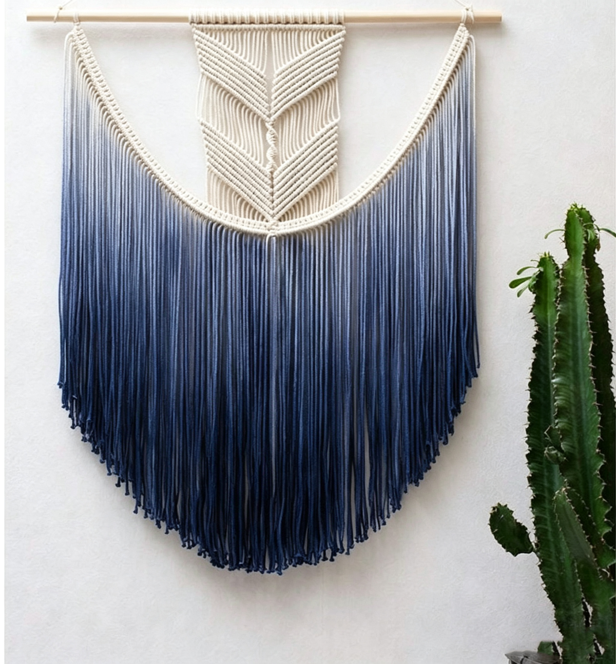 Handmade woven tapestry tassel wall decoration