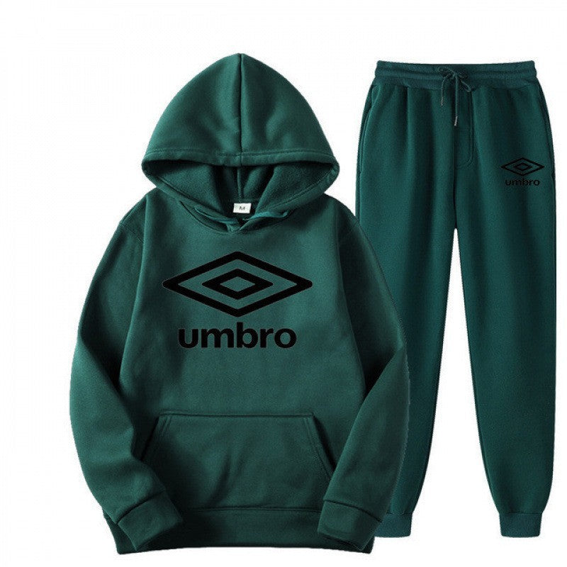 Sporty Hoodie and Pants Set for Men, Streetwear Casual Printed Hooded Sweatshirt  Joggers, Two-Piece