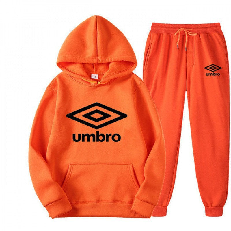 Sporty Hoodie and Pants Set for Men, Streetwear Casual Printed Hooded Sweatshirt  Joggers, Two-Piece