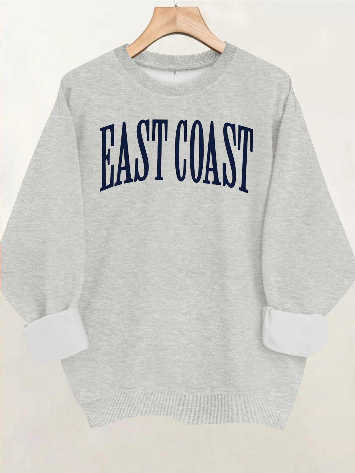 Round neck fleece hoodie