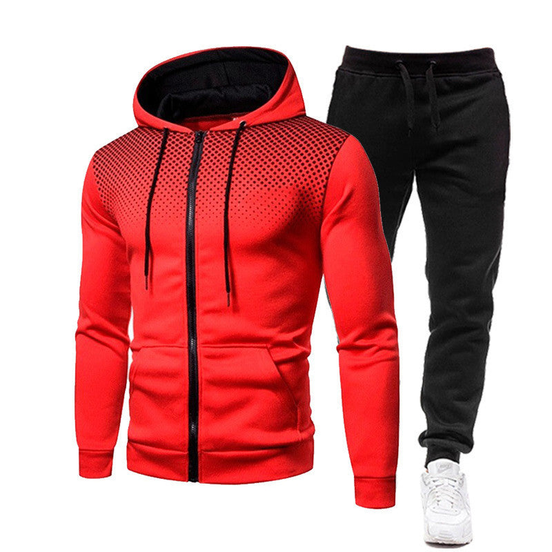 Men's Casual Two-Piece Hooded Sweatshirt Set