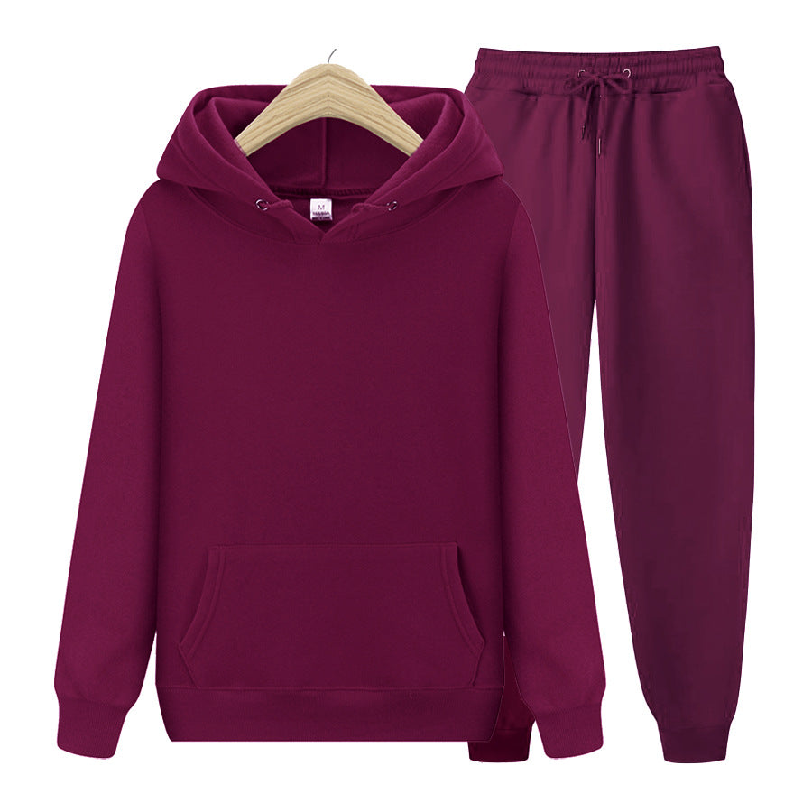 Men's Solid Color Thickened Hoodie Sweatshirt Casual Pullover Unisex Top
