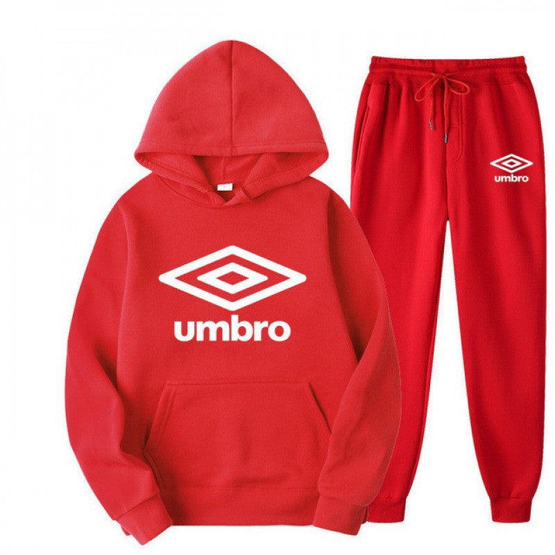 Sporty Hoodie and Pants Set for Men, Streetwear Casual Printed Hooded Sweatshirt  Joggers, Two-Piece