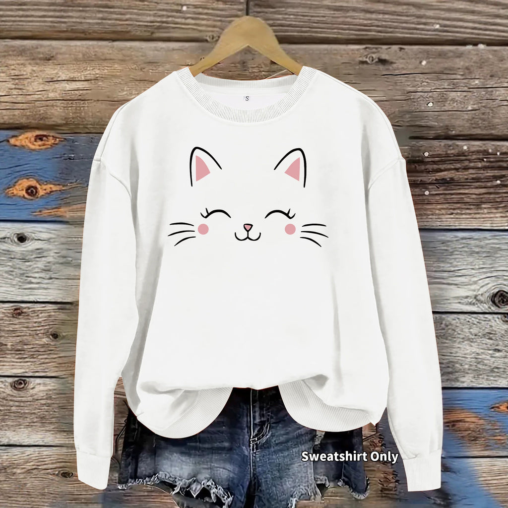 Round neck fleece hoodie