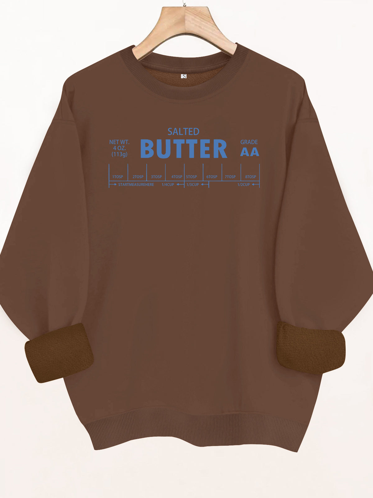 Round neck fleece hoodie