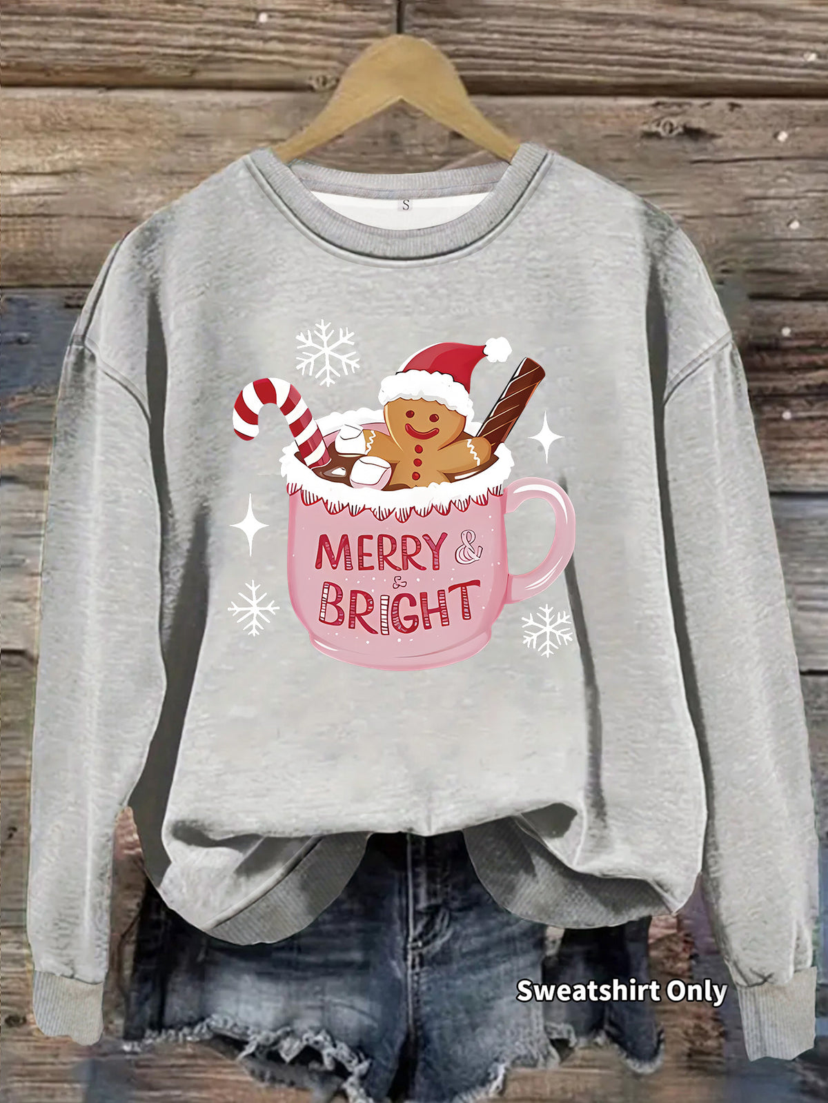 Loose velvet sweatshirt