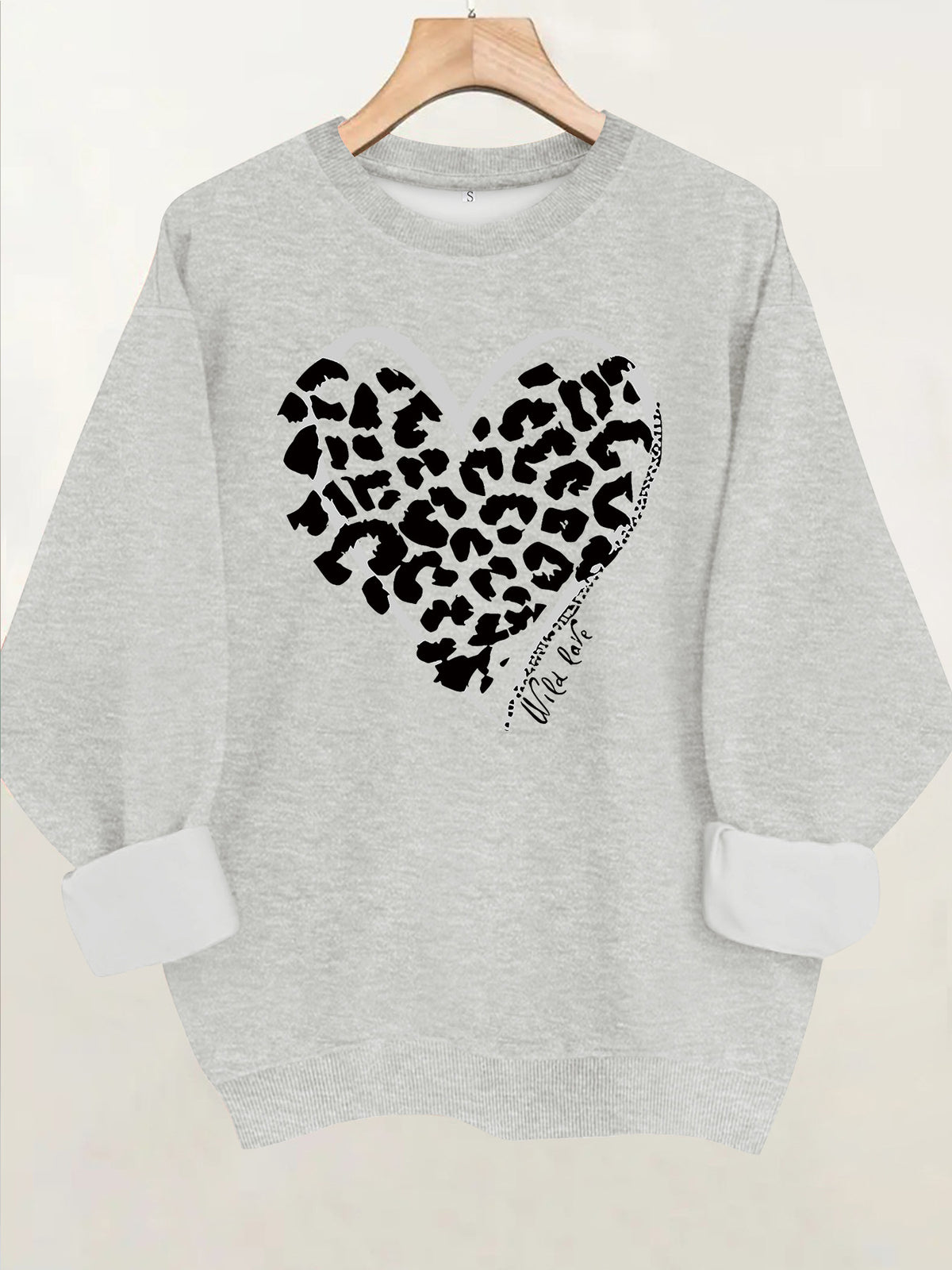 Round neck fleece hoodie