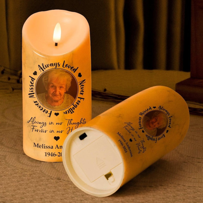 Custom Made, Ships in 2-3 Days Electronic LED Candle Commemoration