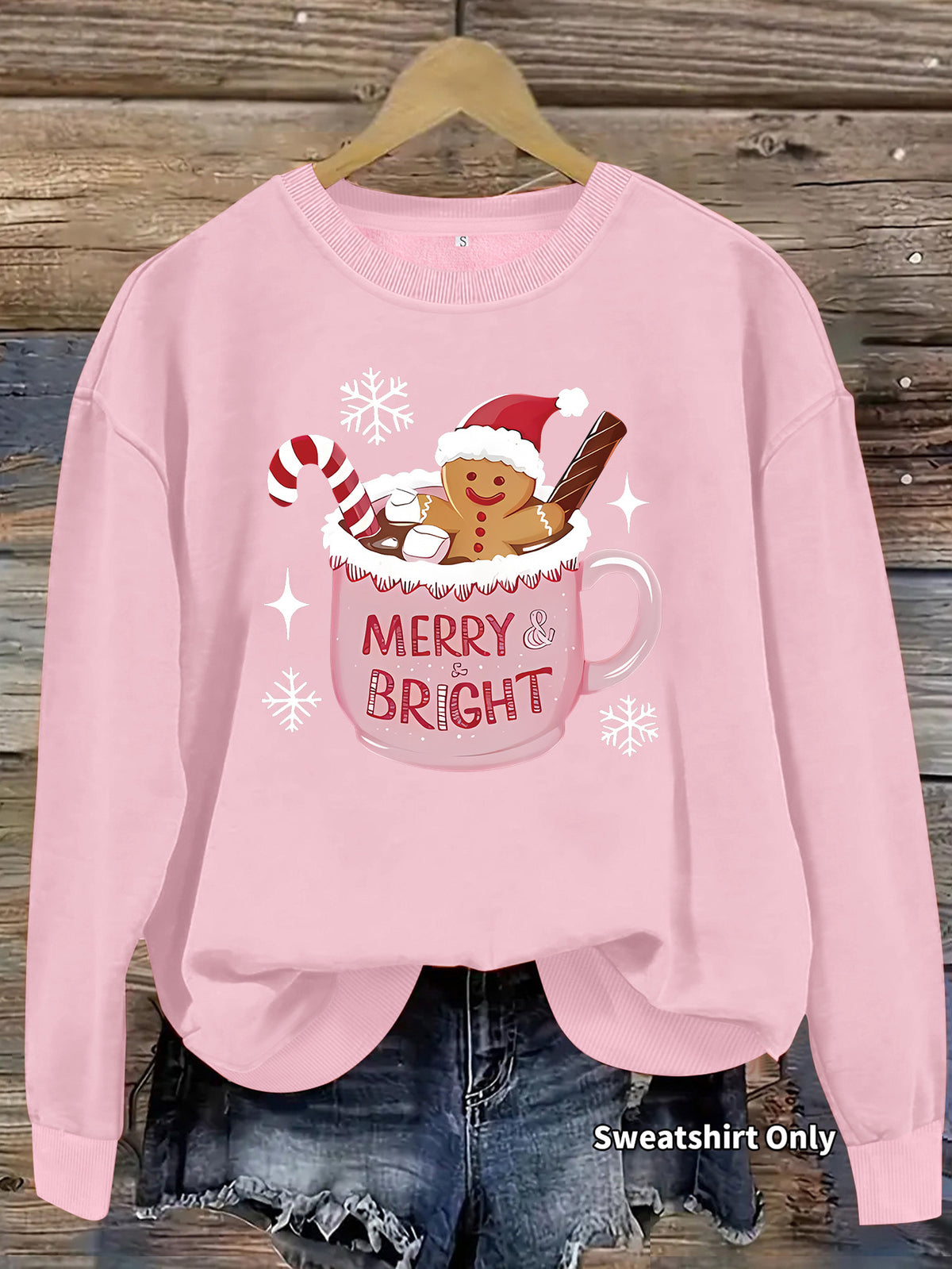 Loose velvet sweatshirt