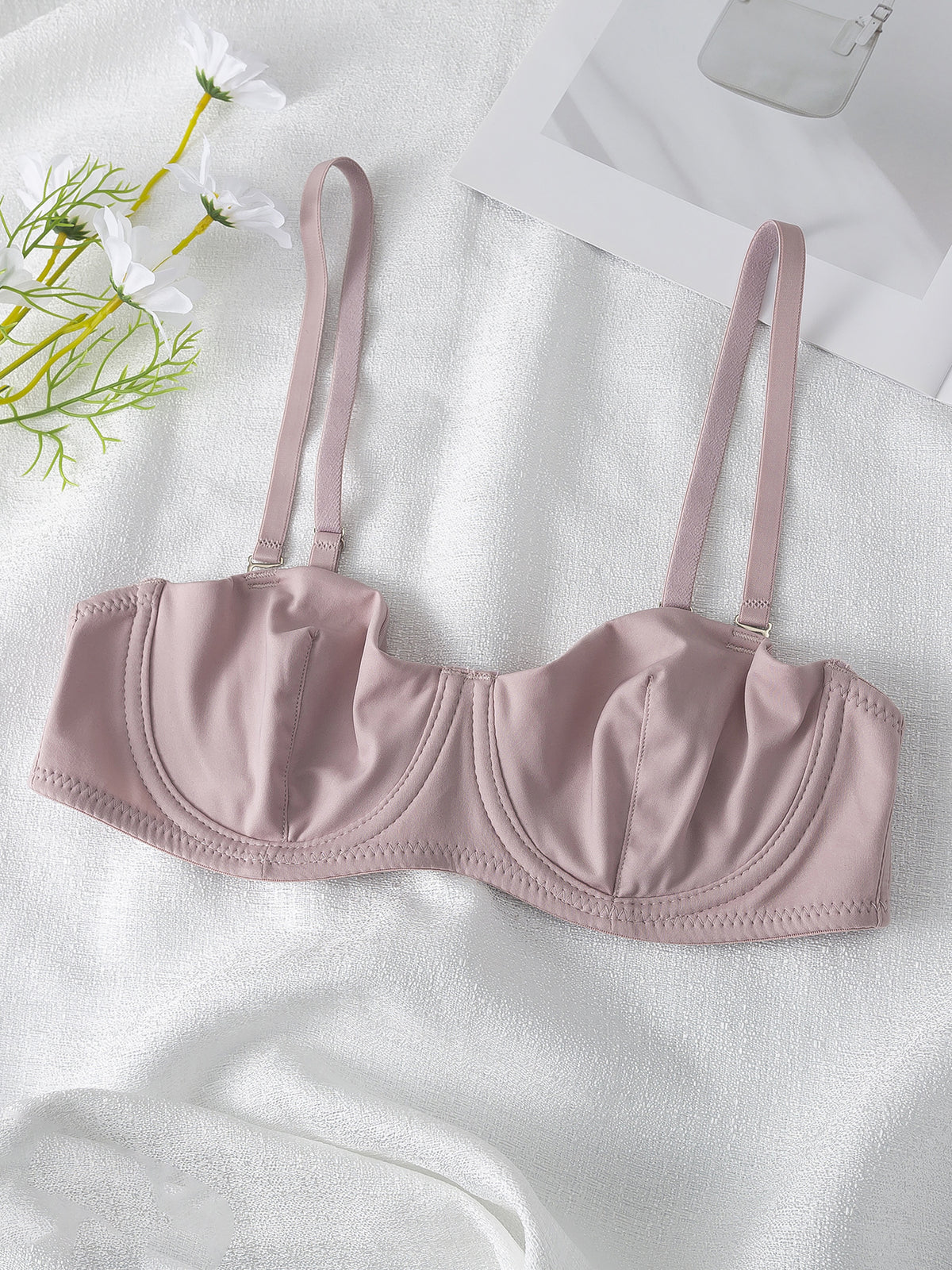 Cotton Full Cup Bra with Steel Ring for Women, Breathable Shaping Underwear