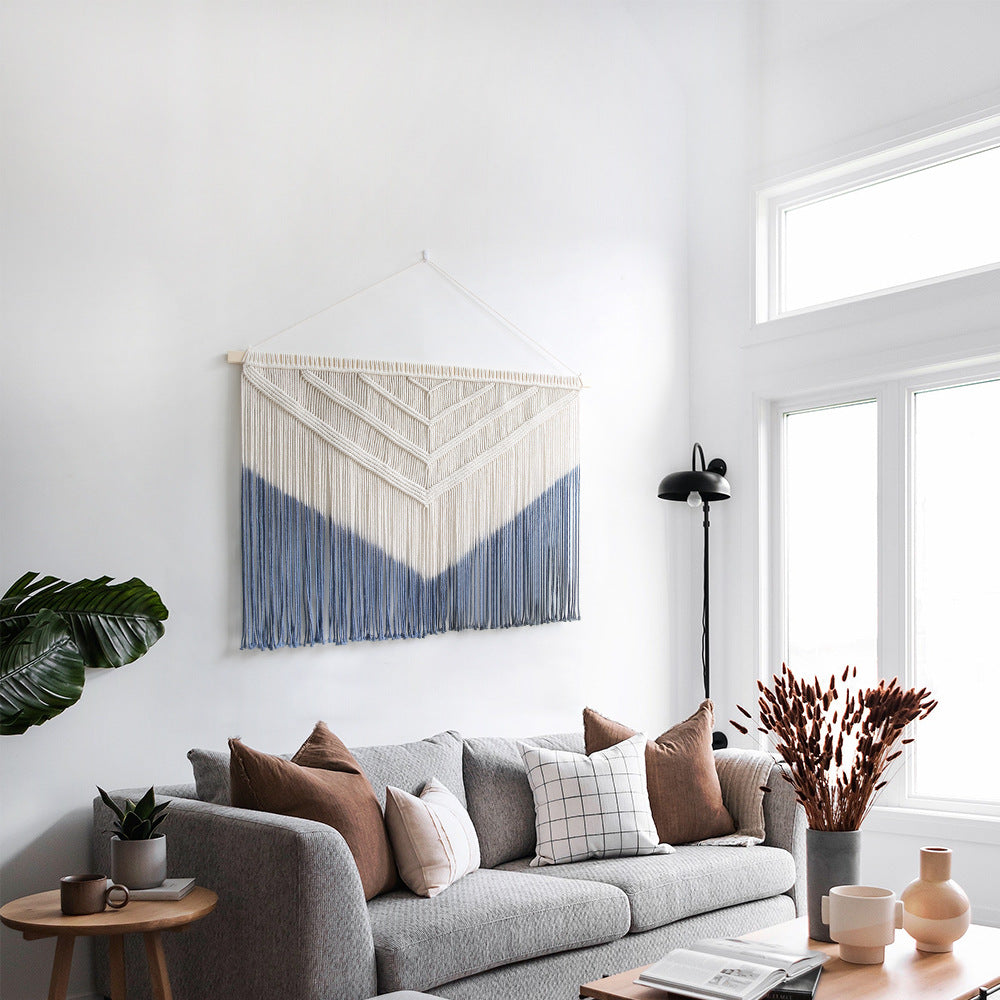 Nordic Style Home Wall Decor Hand-Woven Tapestry Vintage Cottage Room Decoration Background Wall Hanging