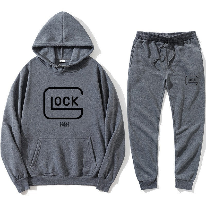 Streetwear Hooded Crewneck Sweatshirt for Men, Casual Warm Hoodie
