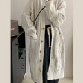Vintage style long Fried Dough Twists knitting cardigan women