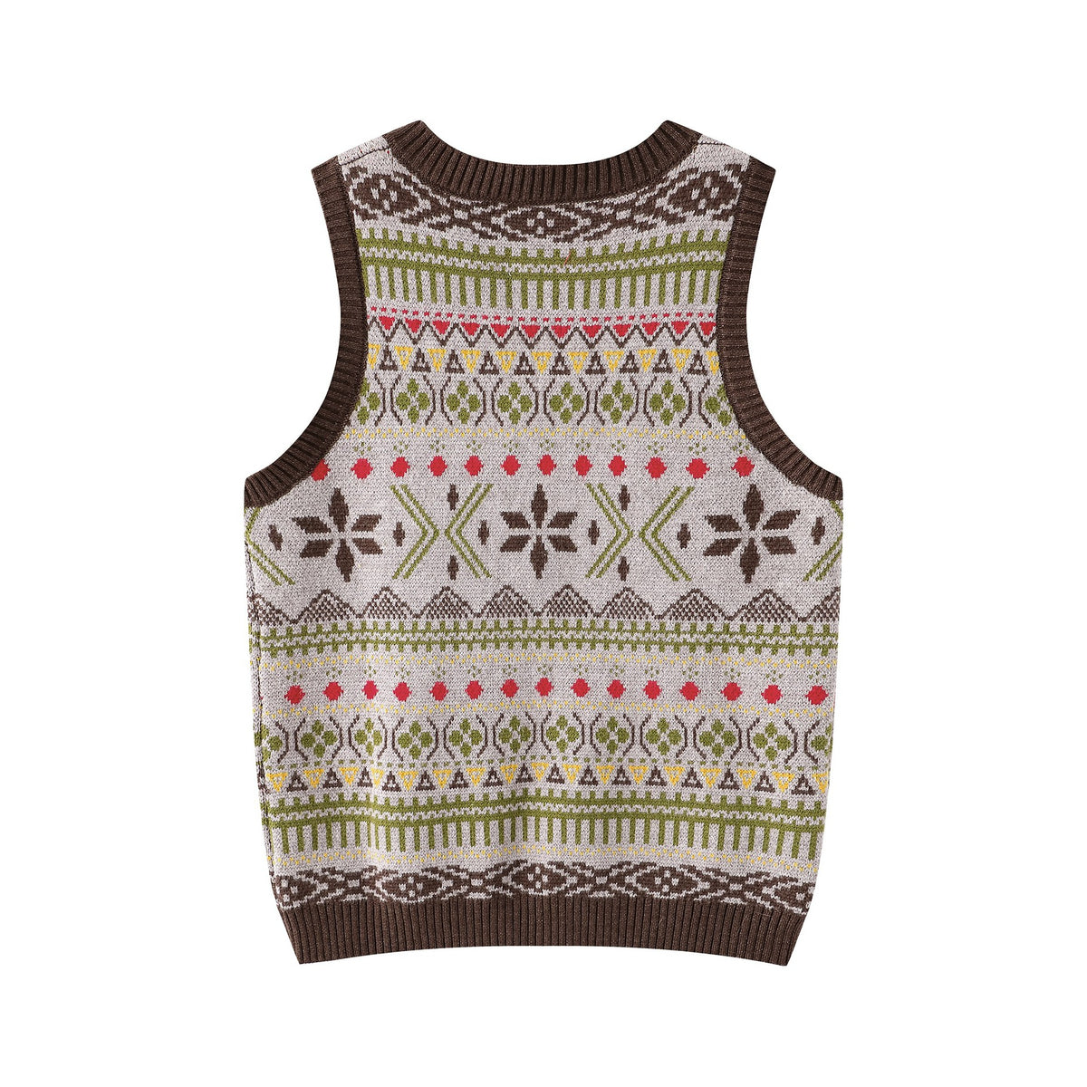 Geometric horizontal jacquard sweater