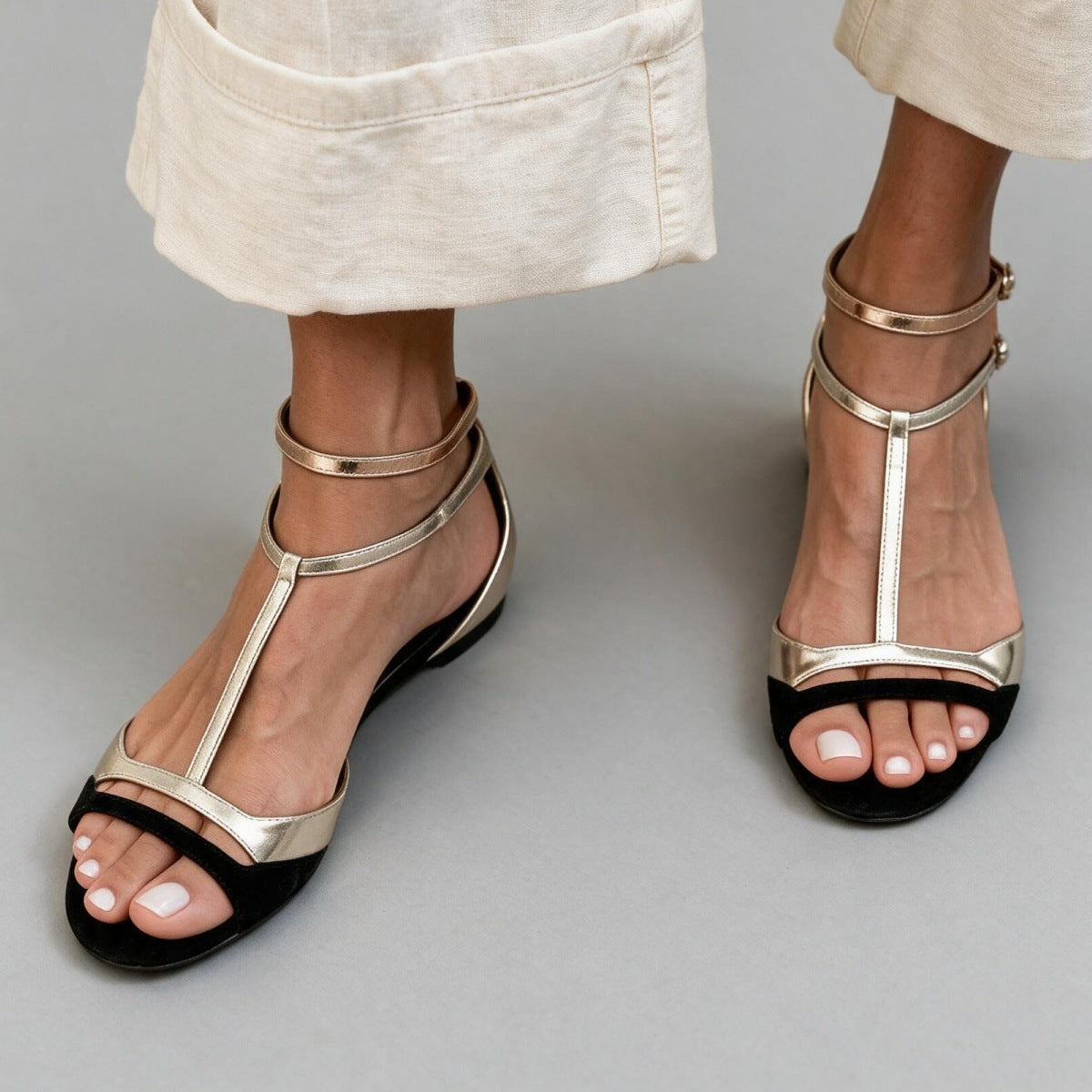 Made to order ships in 3–5 days Flat bottomed summer sandals with open toed fish mouth for women