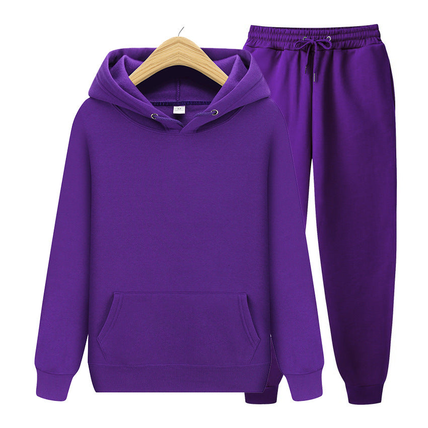 Men's Solid Color Thickened Hoodie Sweatshirt Casual Pullover Unisex Top