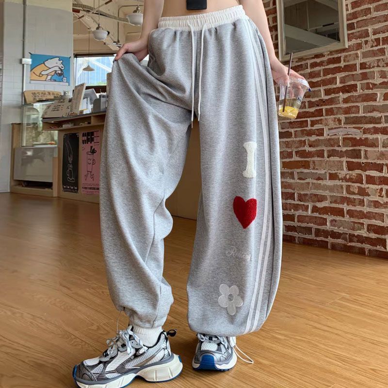 Women's Casual Solid Color Wide Leg Pants Elastic Waist Loose Fit Draped Trousers