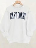 Round neck fleece hoodie