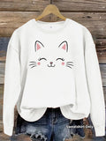 Round neck fleece hoodie