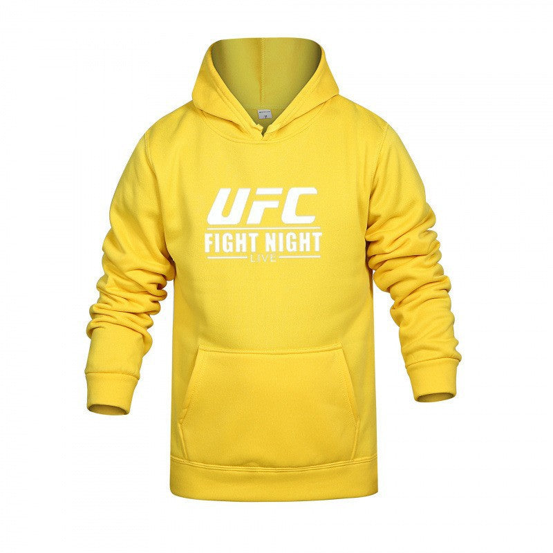 Trendy UFC Letter Print Casual Hoodie for Men, Long Sleeve,Sweatshirt