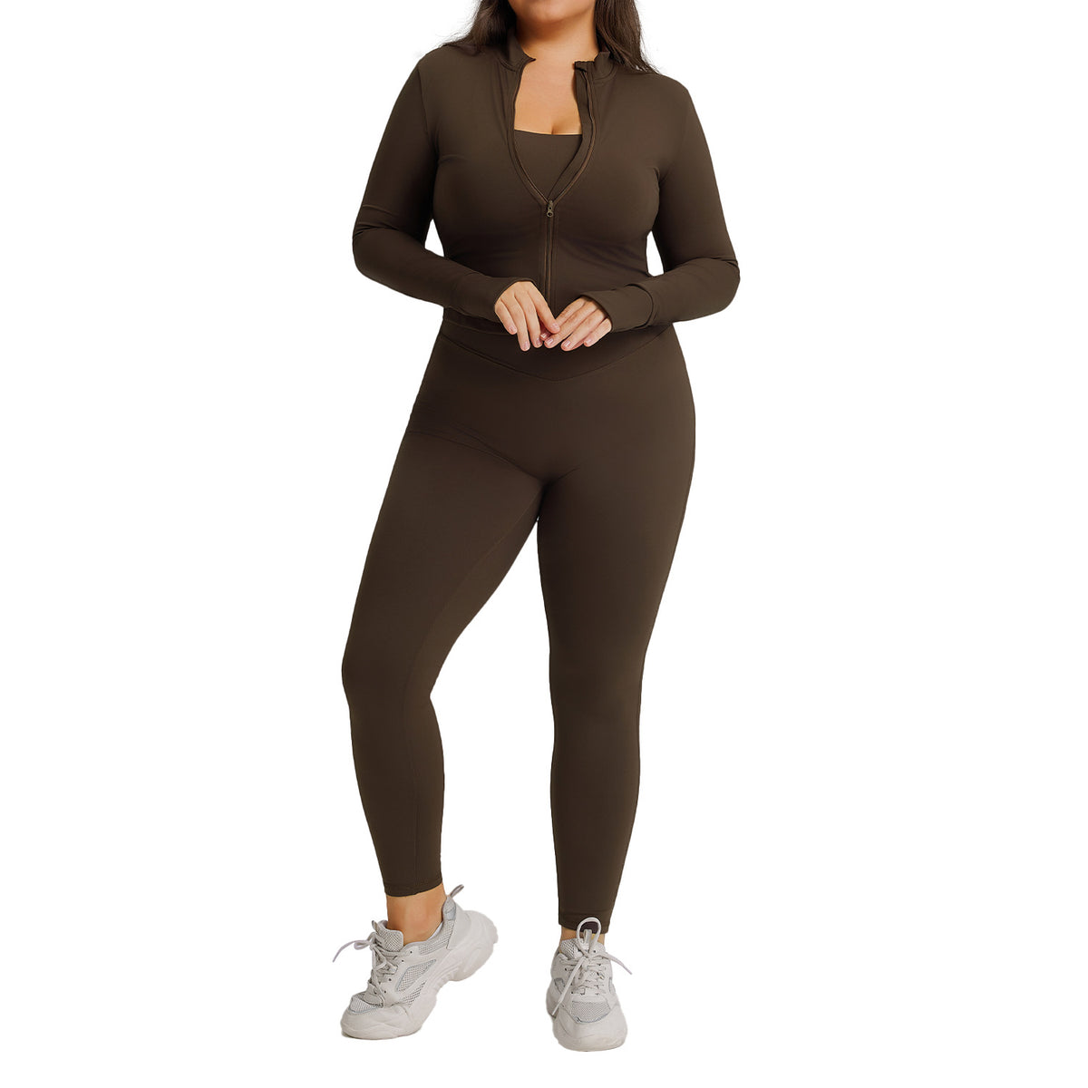 Long sleeved yoga suit set women's sportswear three piece set