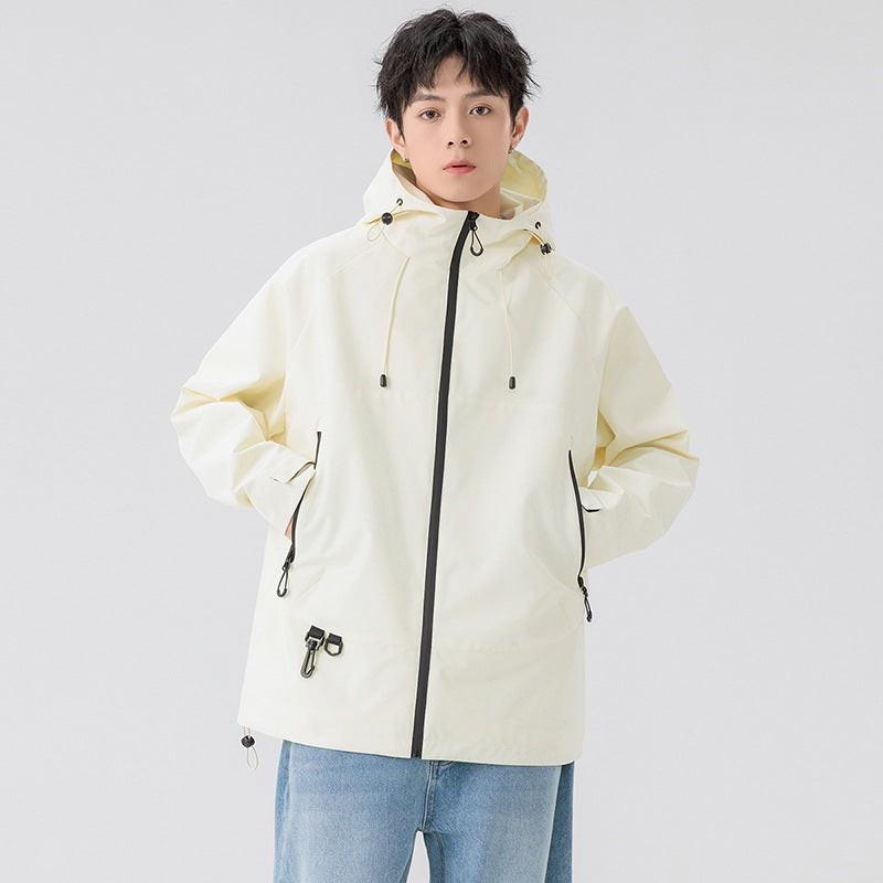 Unisex Waterproof Windbreaker Jacket for Hiking and Travel - Storm Orange