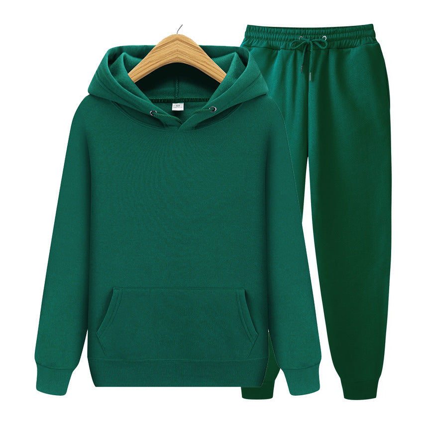Men's Solid Color Thickened Hoodie Sweatshirt Casual Pullover Unisex Top
