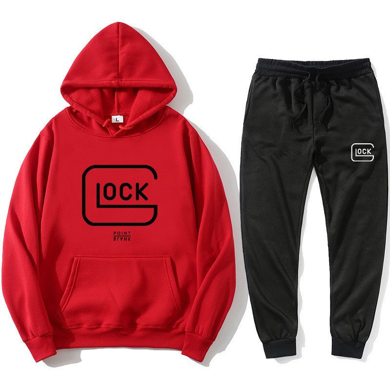 Streetwear Hooded Crewneck Sweatshirt for Men, Casual Warm Hoodie