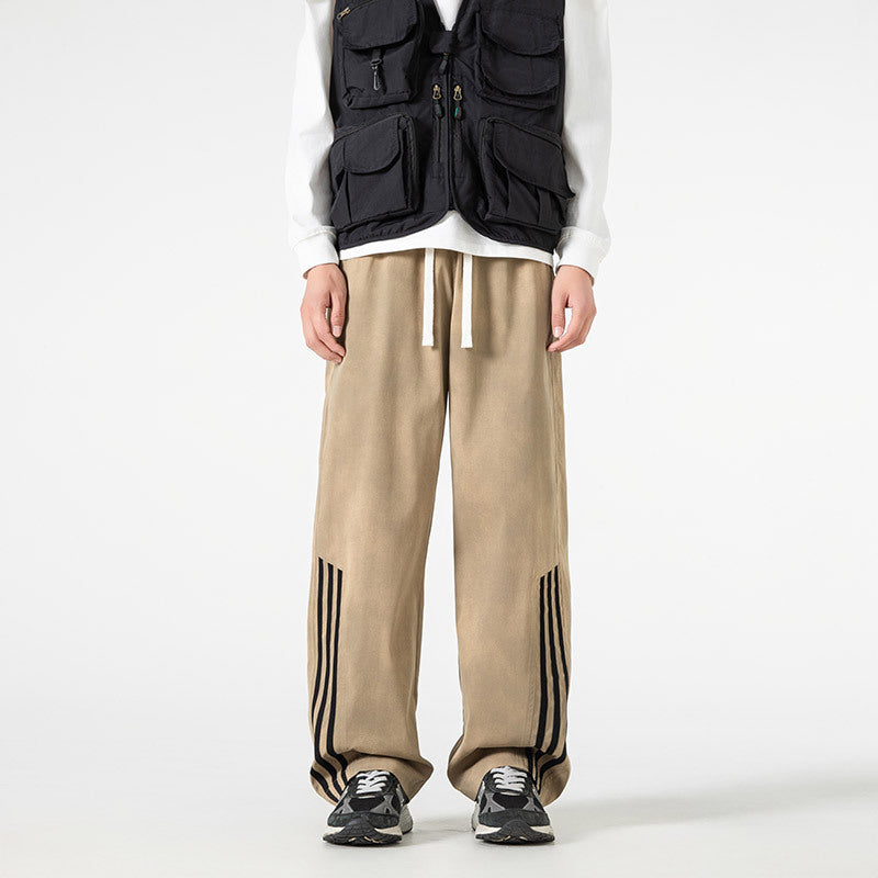 Casual Streetwear Pants with Tie-Dye Drip Effect Slimming and Flowy Loose Trousers