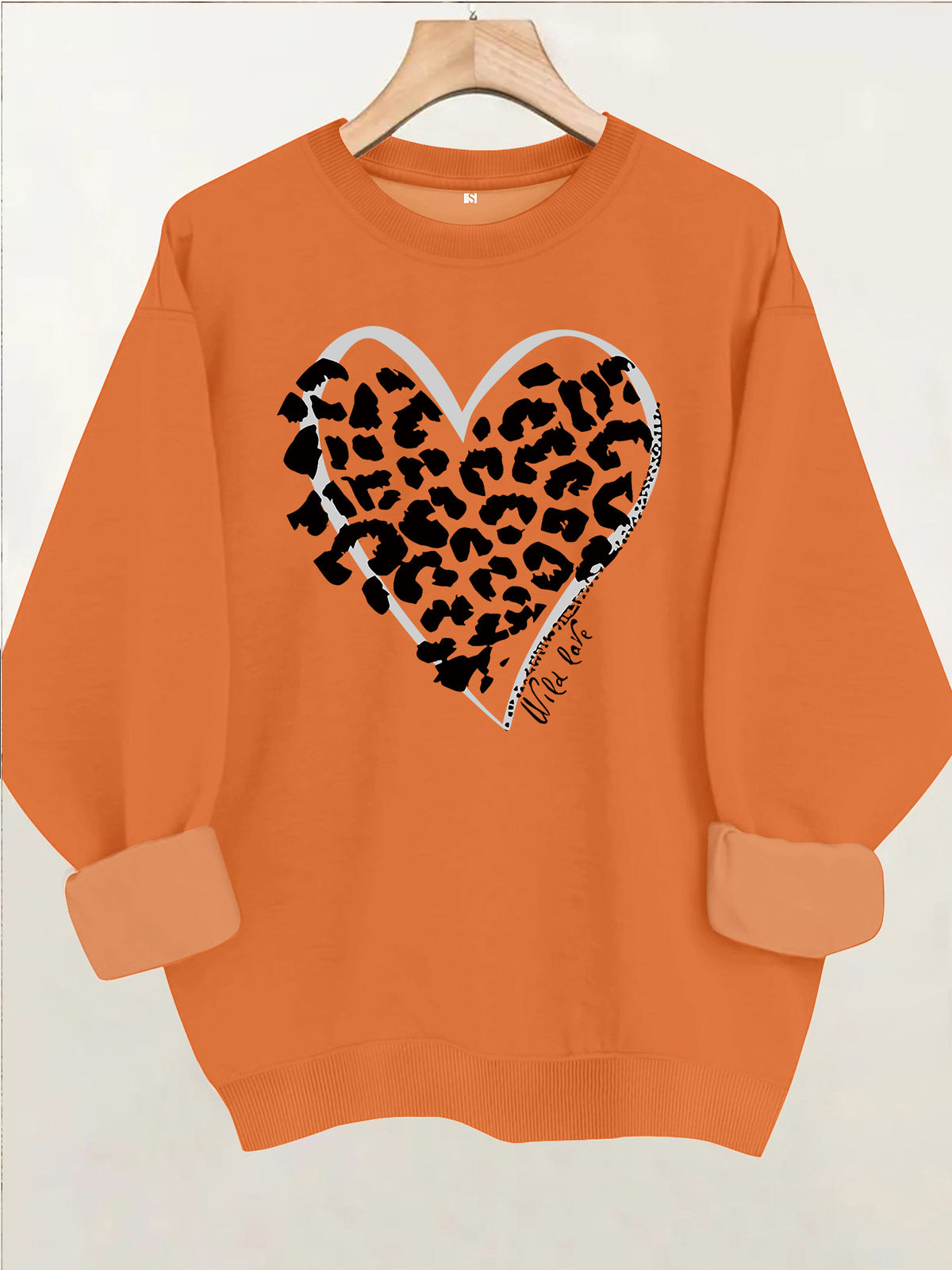 Round neck fleece hoodie