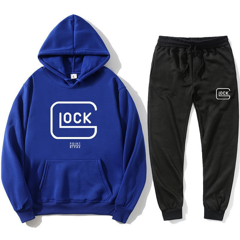 Streetwear Hooded Crewneck Sweatshirt for Men, Casual Warm Hoodie
